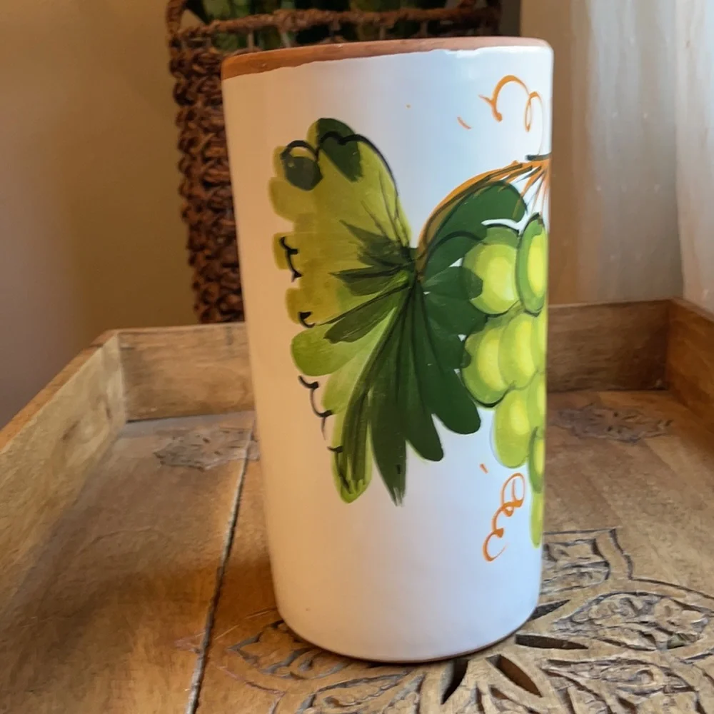 🎉HP🎉~PIER ONE Hand painted in Italy 🇮🇹 Terracotta Wine Chiller